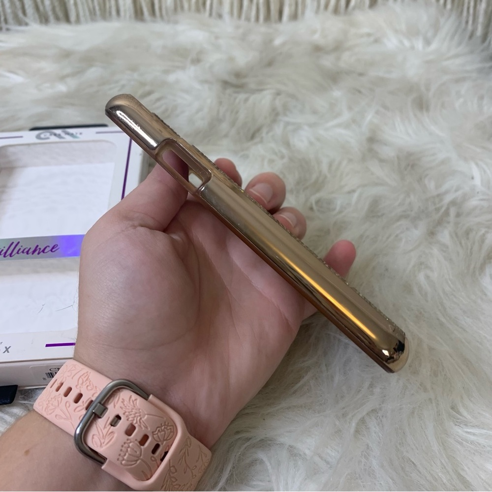 Case-Mate Gold Sequin iPhone X Phone Case - Picture 5 of 8